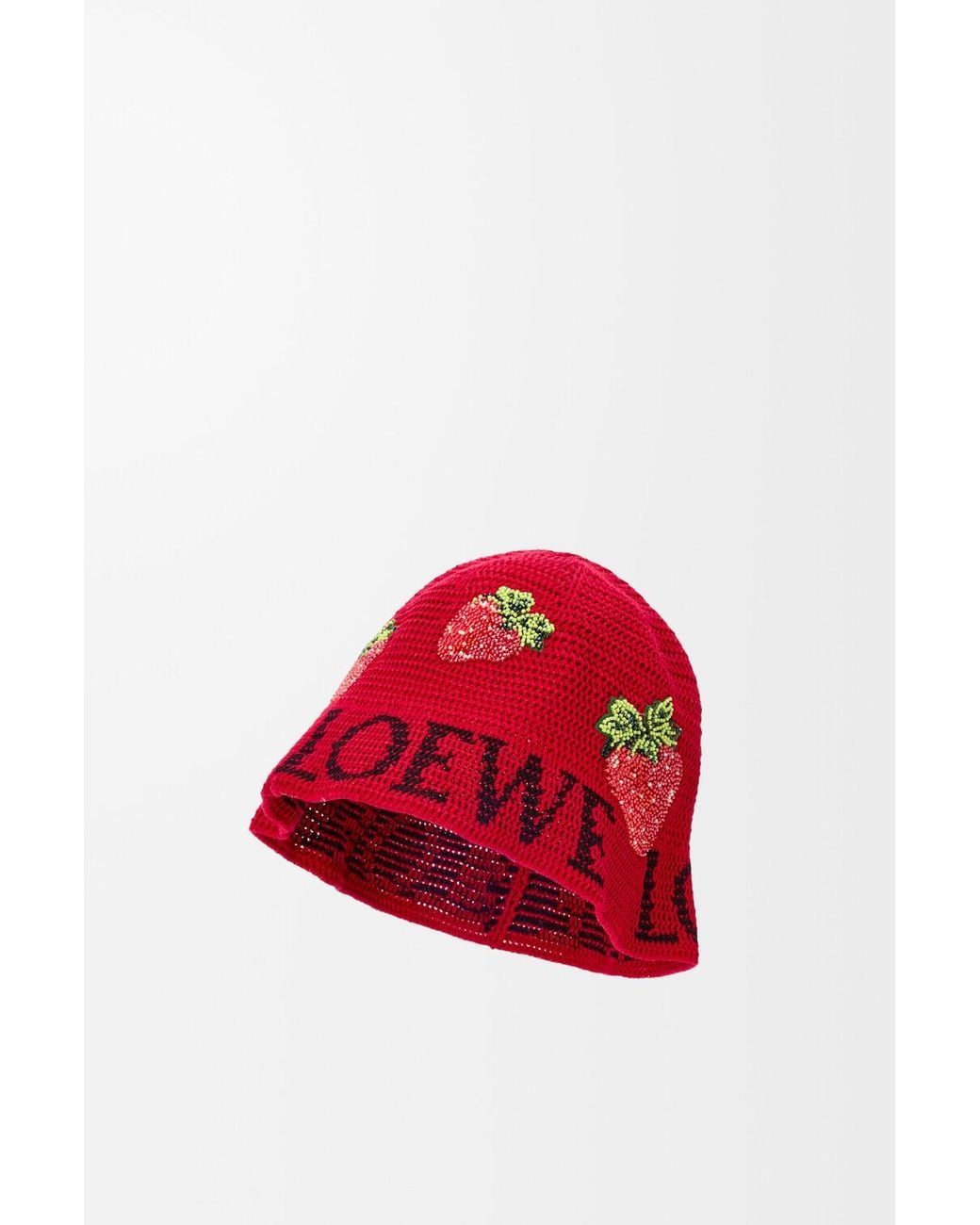 Loewe Red Strawberry Bucket Hat
