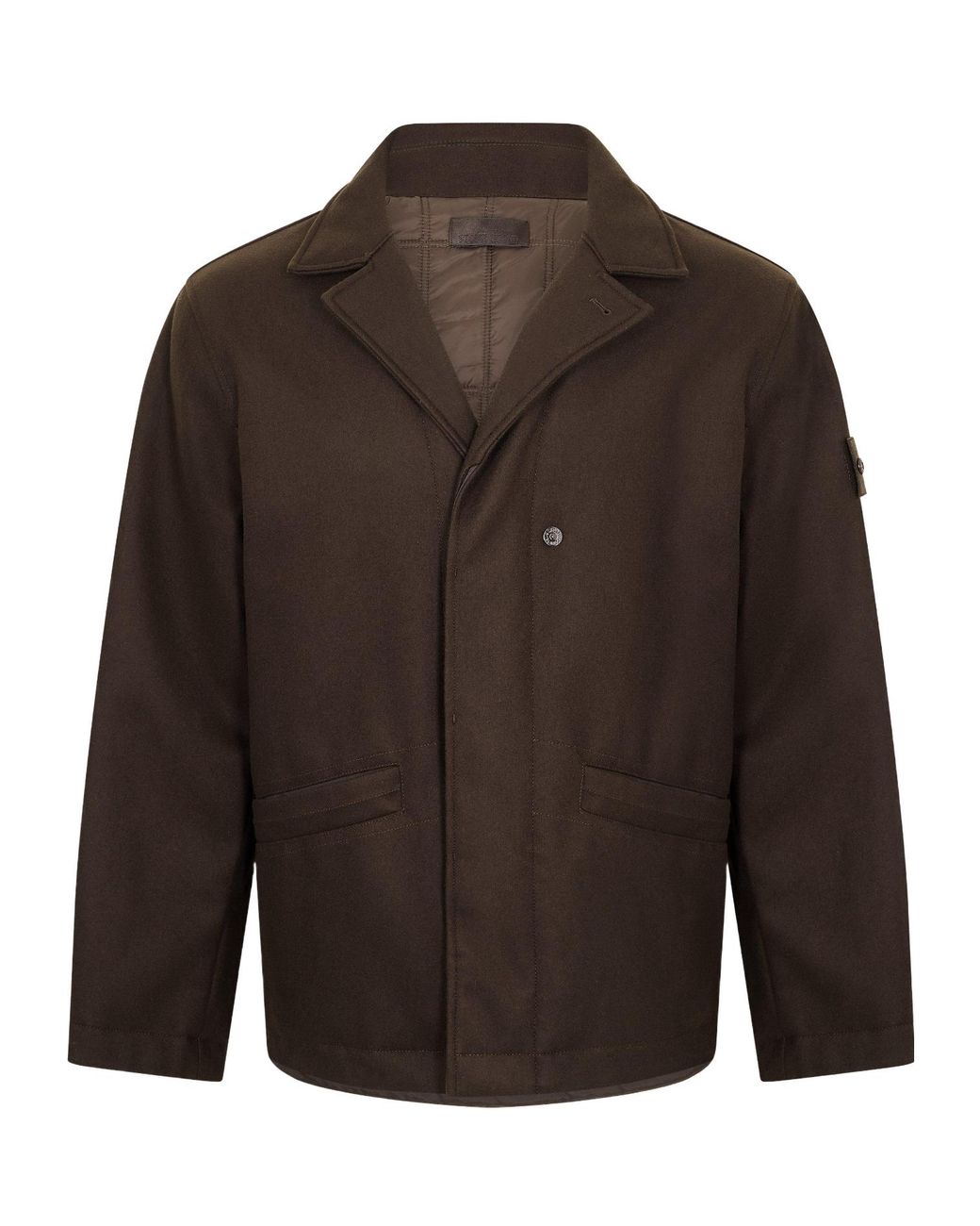 Stone Island Brown Ghost Wool Blazer for men