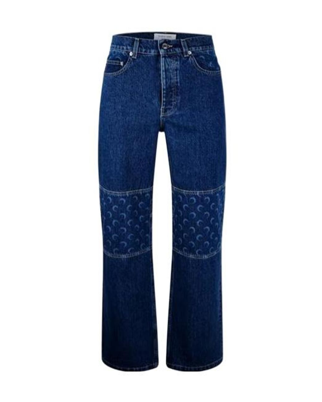MARINE SERRE Blue Straight Leg Jeans for men