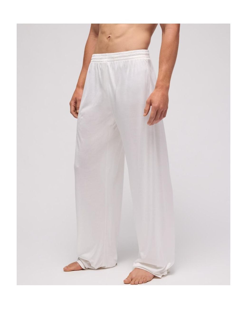 Gucci White Light Silk Jersey Sportswear Pants for men