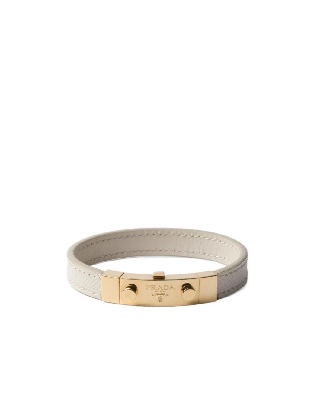 Prada White Logo Bracelet