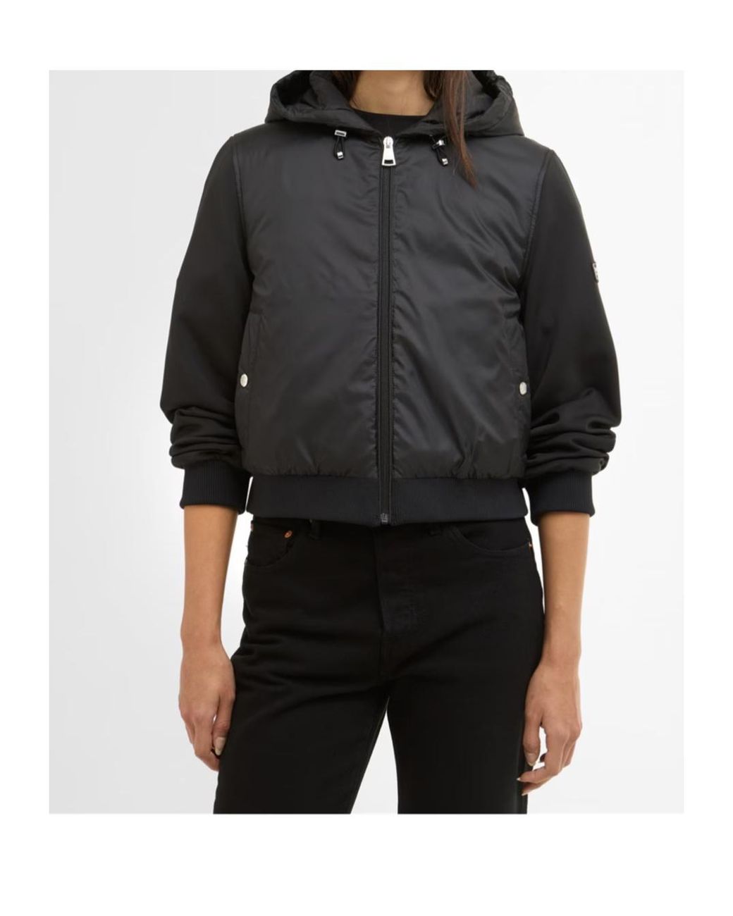 Barbour Black Equinox Quilted Sweatshirt