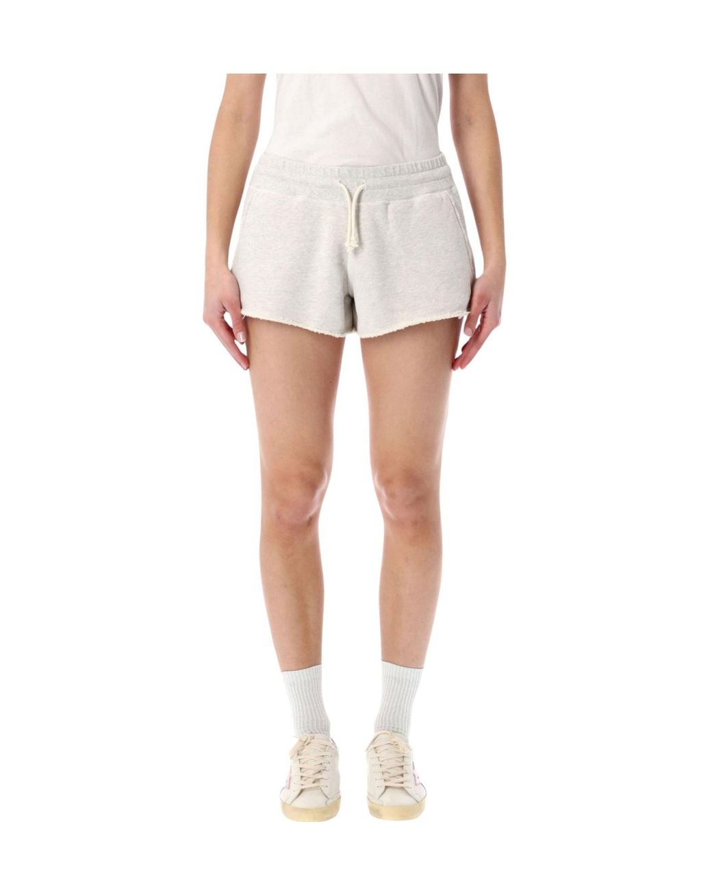 Golden Goose Deluxe Brand White Star Drawstrign Shorts