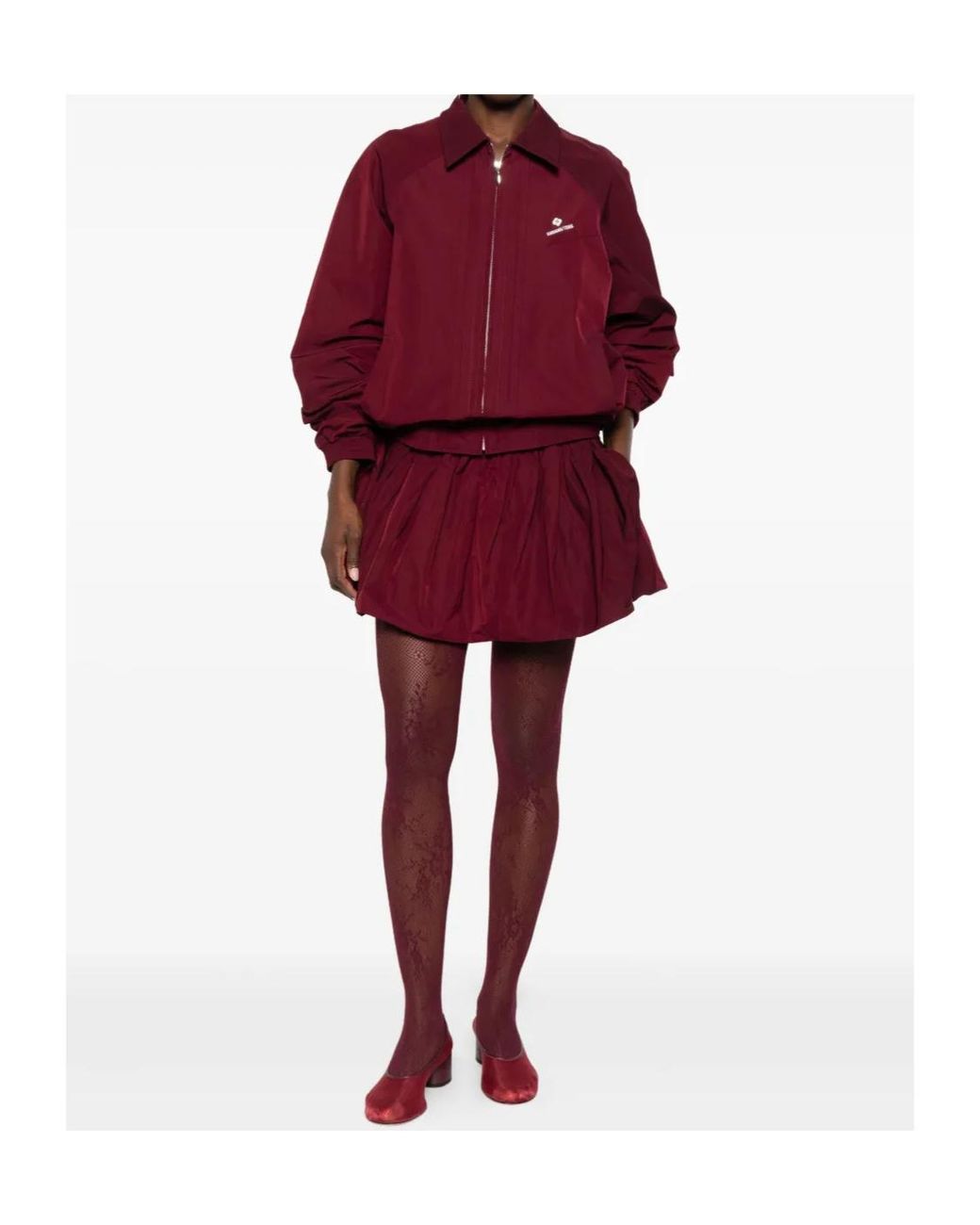 ShuShu/Tong Red Shushu/Tong Floral Elasticized Mini Skirt