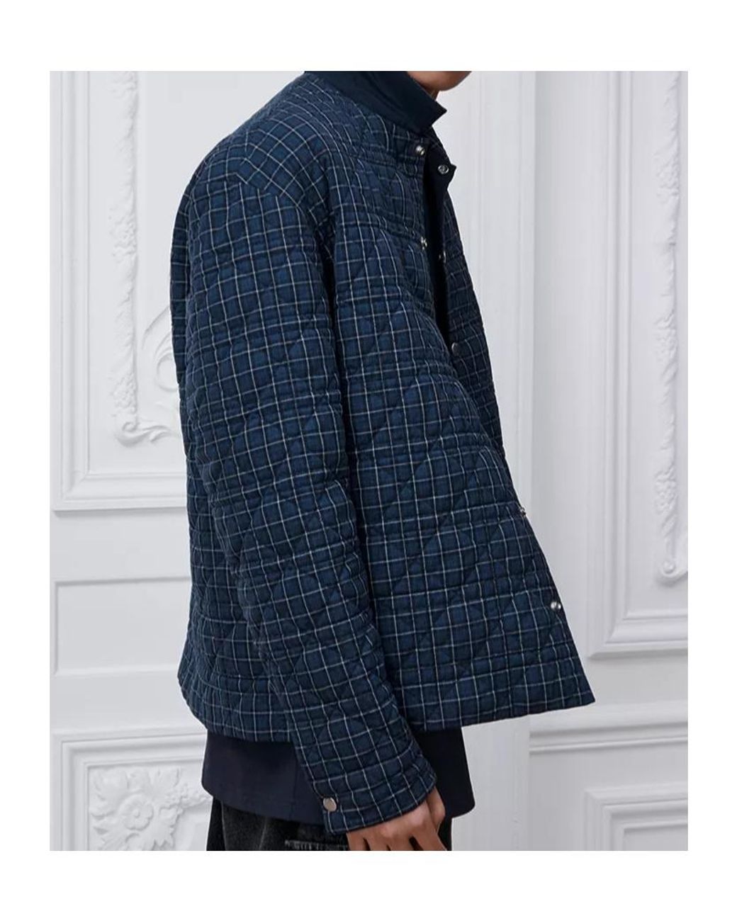 Dior Blue Long-Sleeve Casual Jacket for men