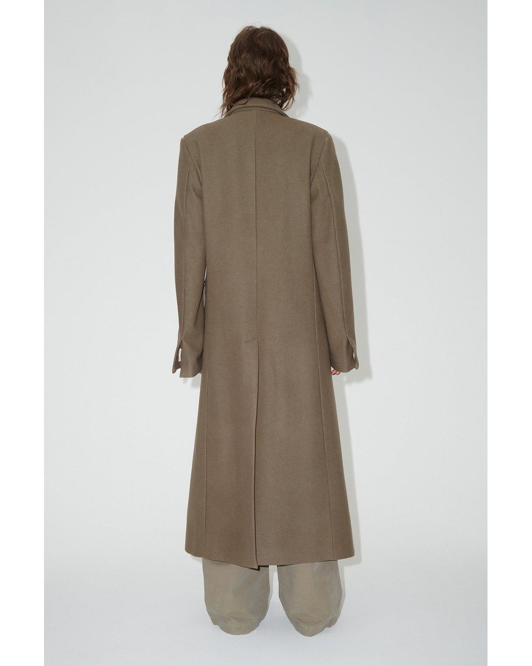 Our Legacy Natural Single-Breasted Wool Coat