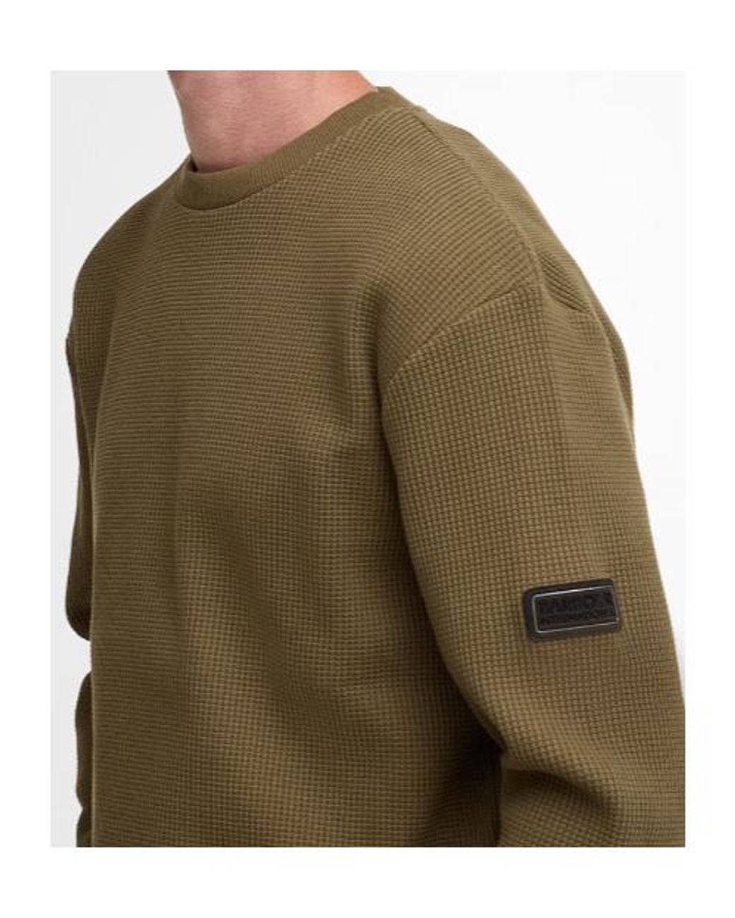 Barbour Green Long-Sleeved Crew Neck Sweatshirt for men