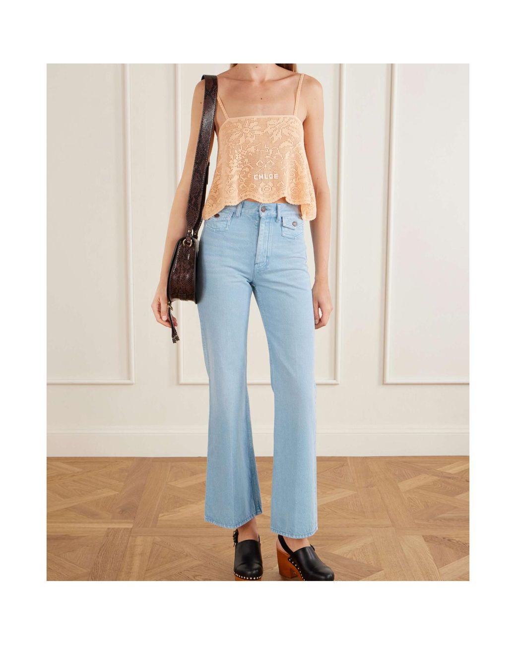 Chloé Brown Animal Print Shoulder Bag