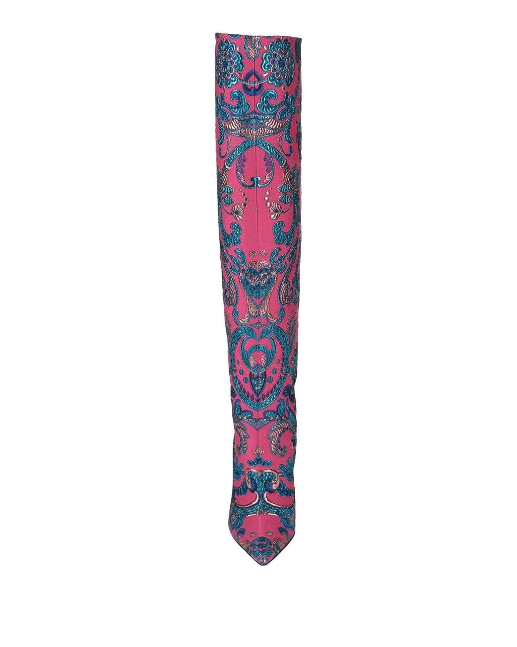 Dolce & Gabbana Blue Pointed Toe Boots