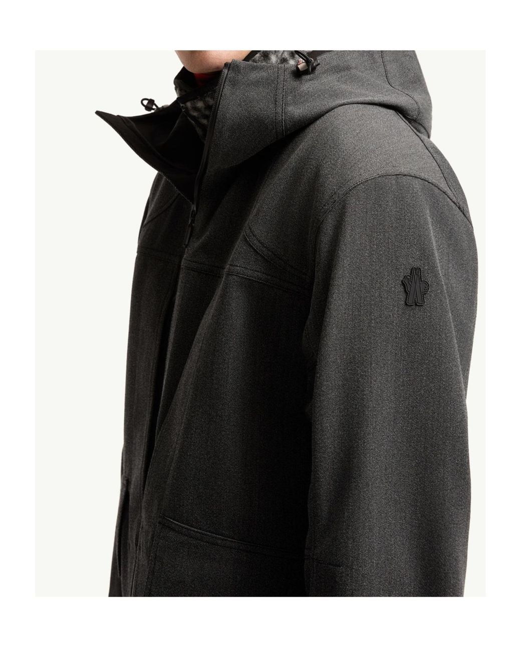 Moncler Gray Ardiden Hooded Wool Ski Jacket for men