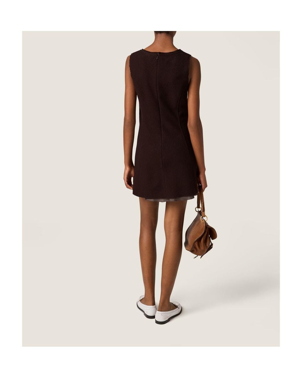 Miu Miu Black Felted Wool Dress