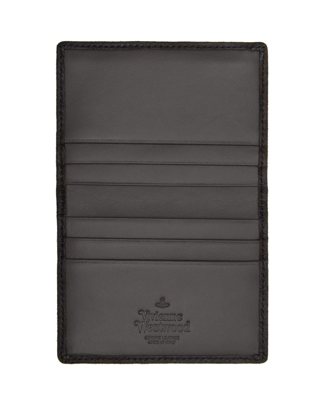 Vivienne Westwood Black Orb Bifold Card Wallet for men