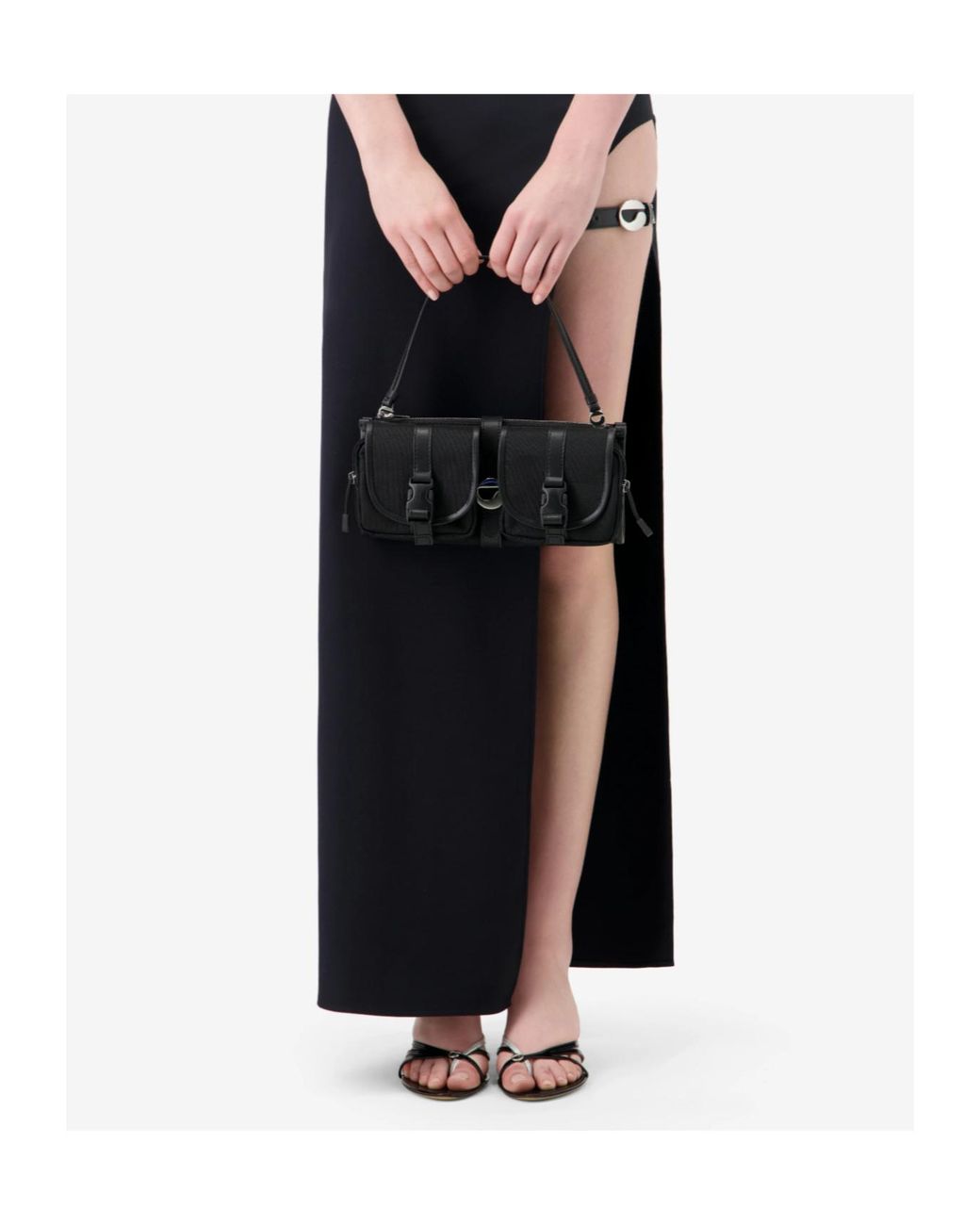 Coperni Black Cargo Baguette Bag