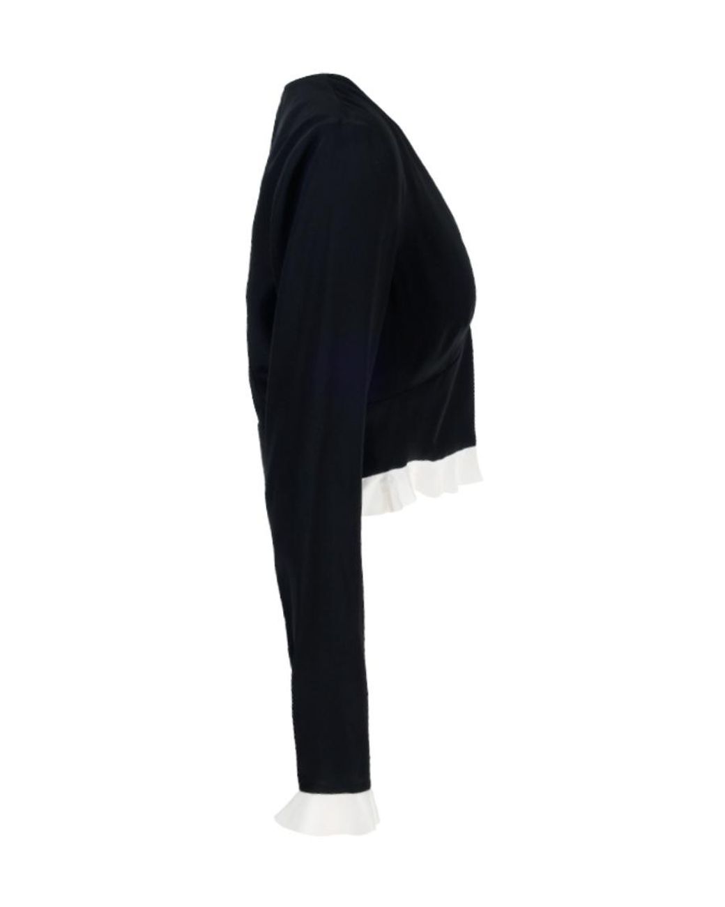 RED Valentino Black V-Neck Blouse