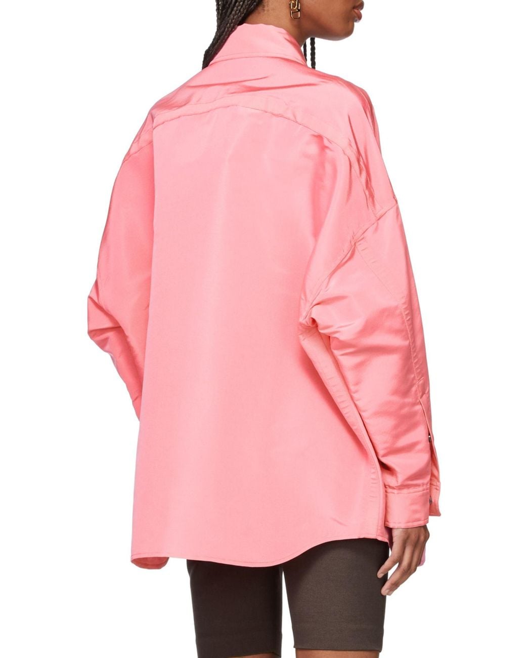 Valentino Pink Faille Pea Coat