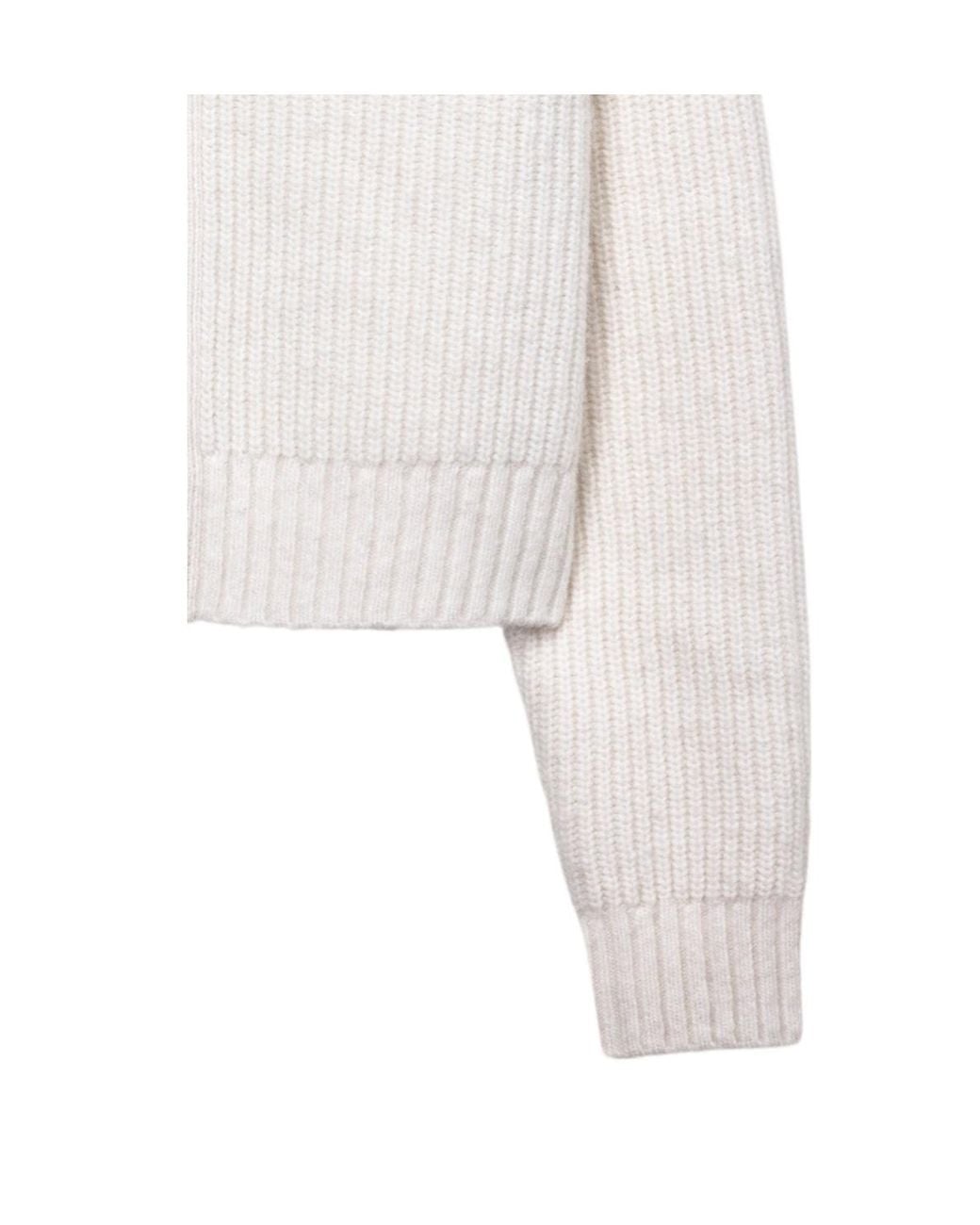 DUNST White High Neck Button Cardigan for men