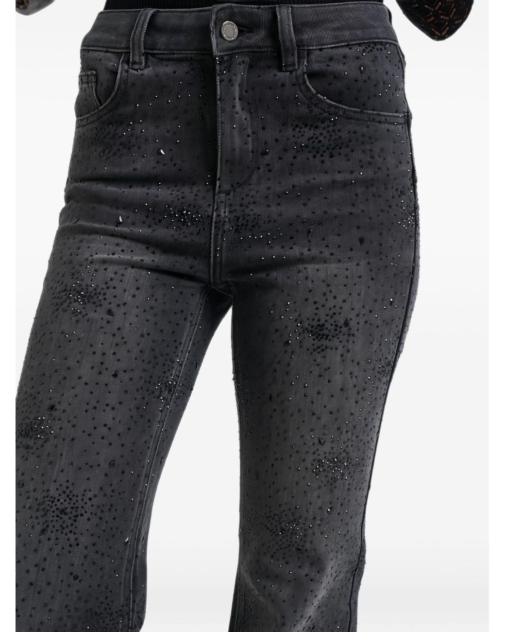 Liu Jo Blue Embellished Flared Jeans
