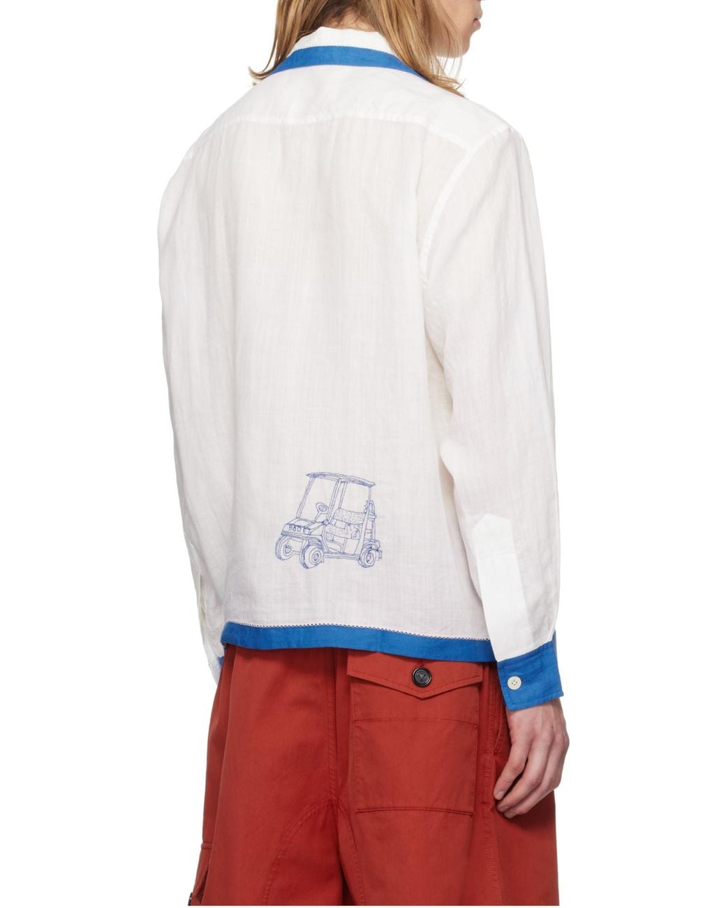 Bode White Linen Shirt for men