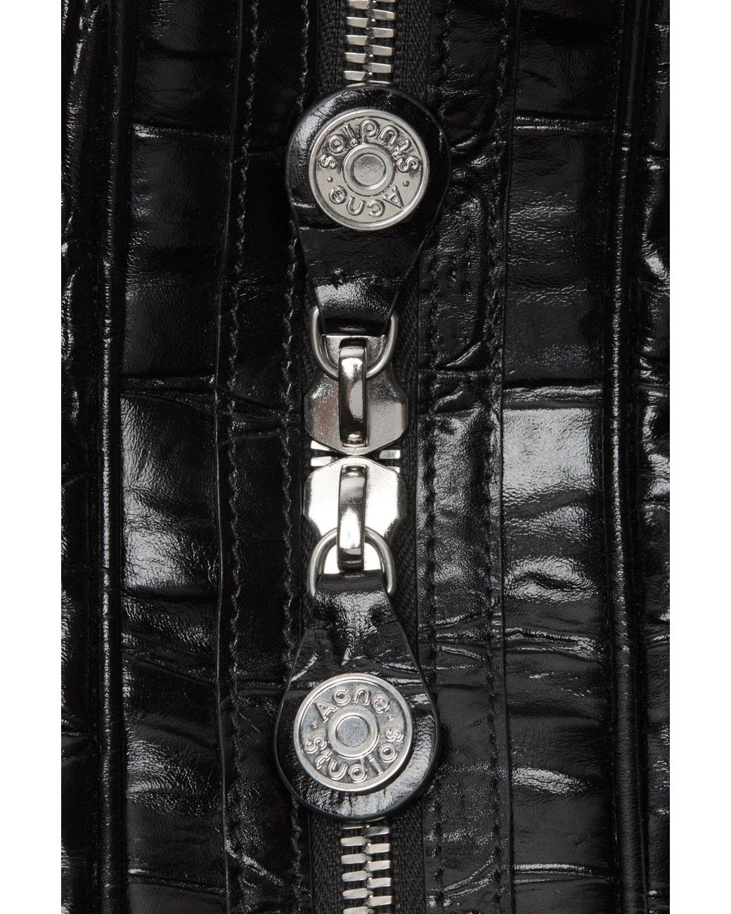 Acne Black Camero Party Zip Shoulder Bag