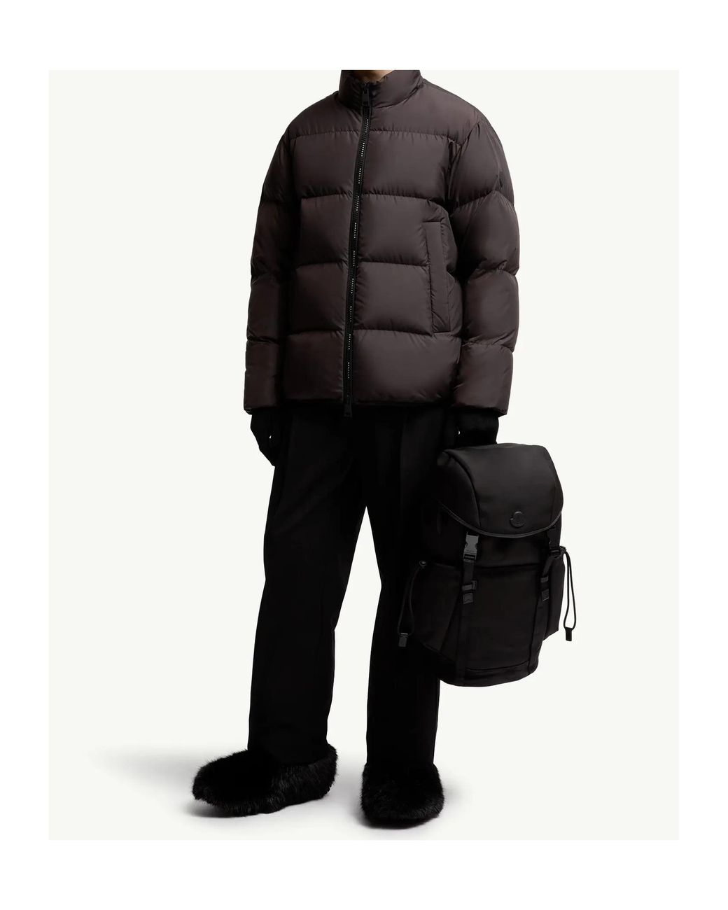 Moncler Black Erterle Zip-Up Puffer Jacket for men