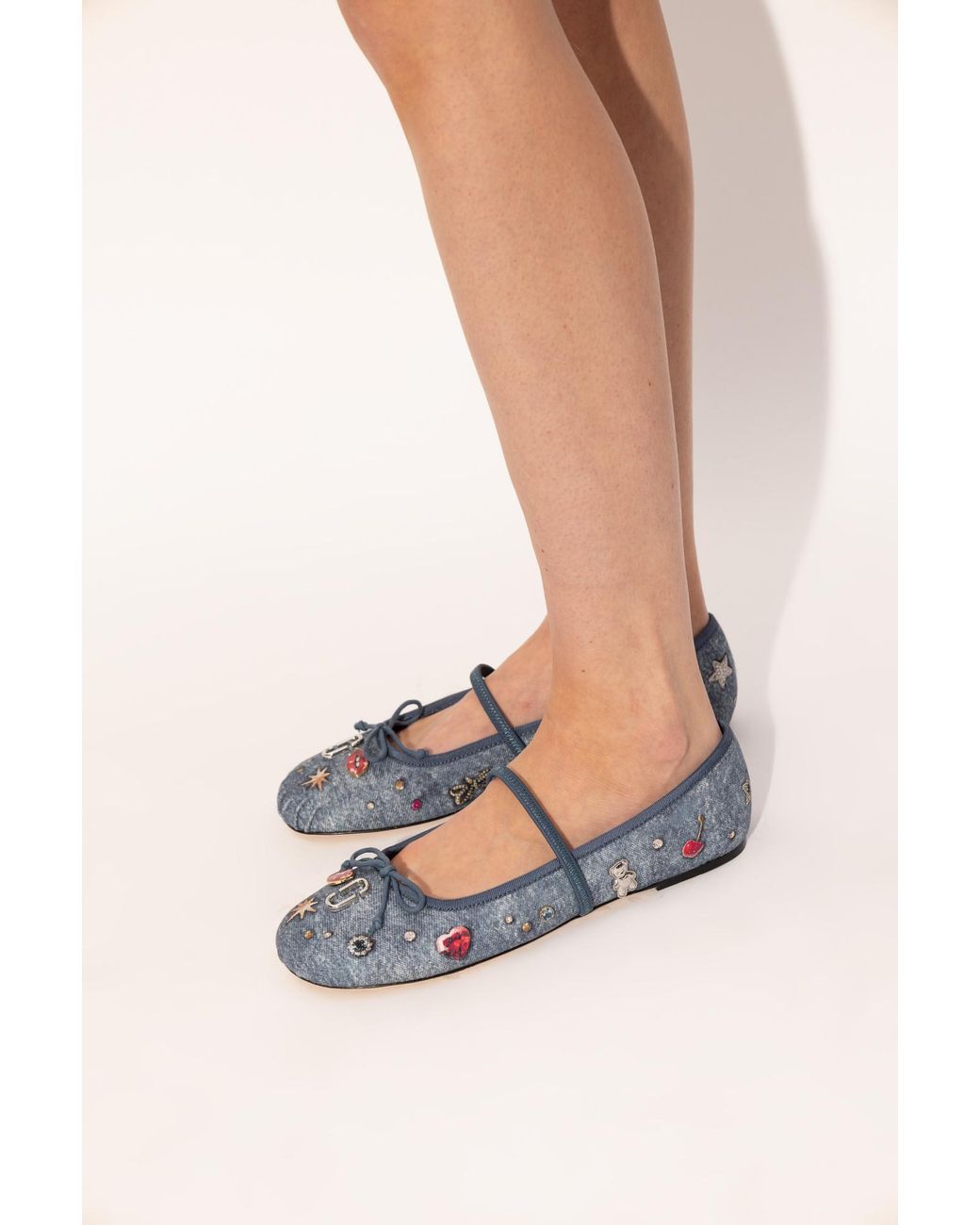 Marc Jacobs Blue The Trinket Charm Sabrina Ballerinas
