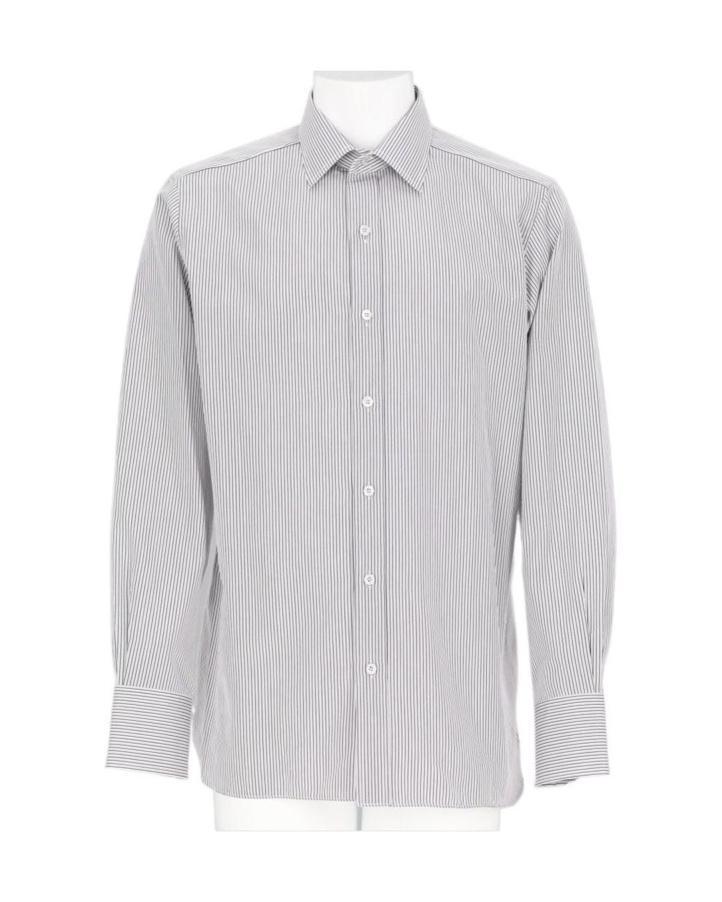 Tom Ford White Striped Button-Up Shirt for men