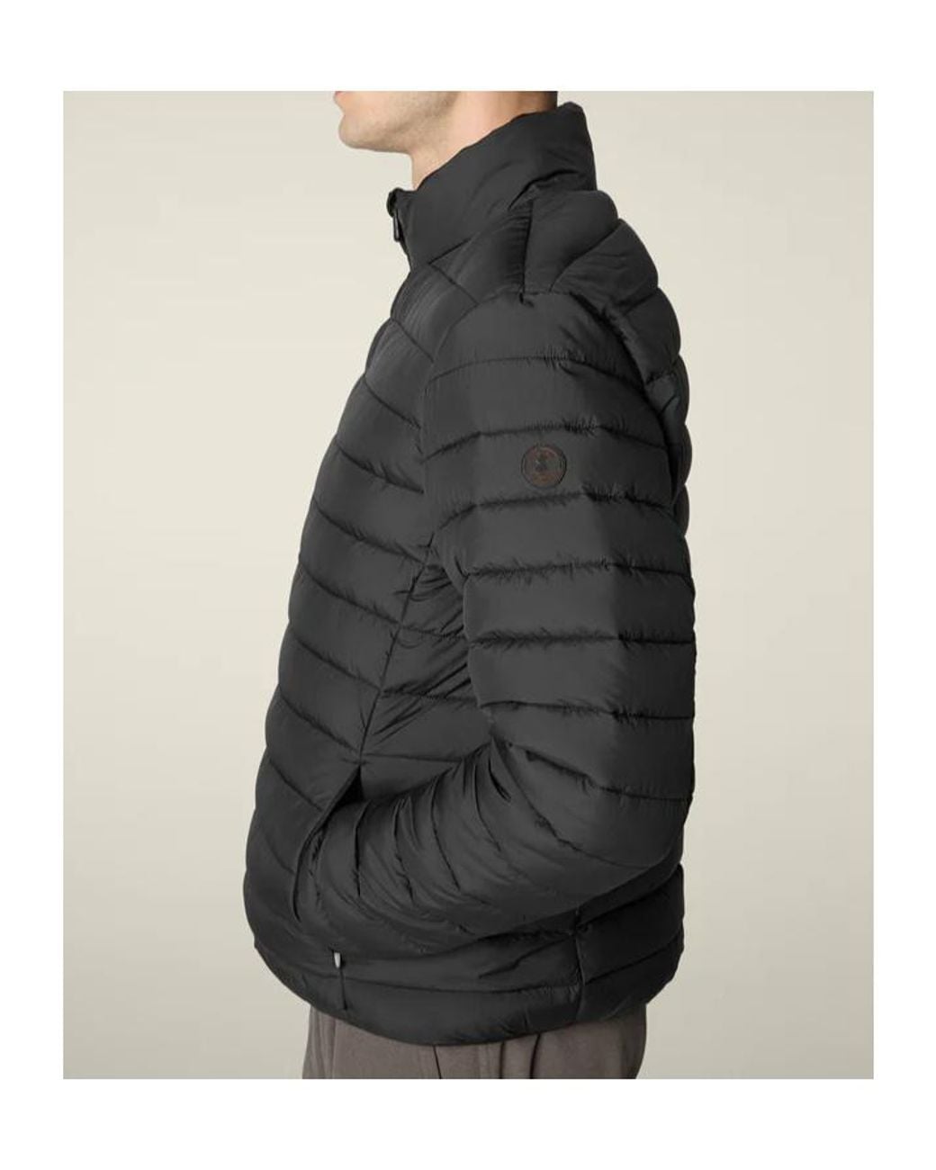 Save The Duck Black Zip-Up Down Jacket for men