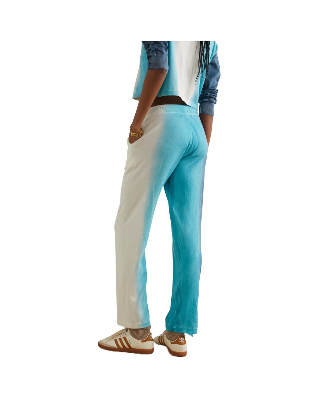 The Elder Statesman Blue Gradient Straight-Leg Casual Pants