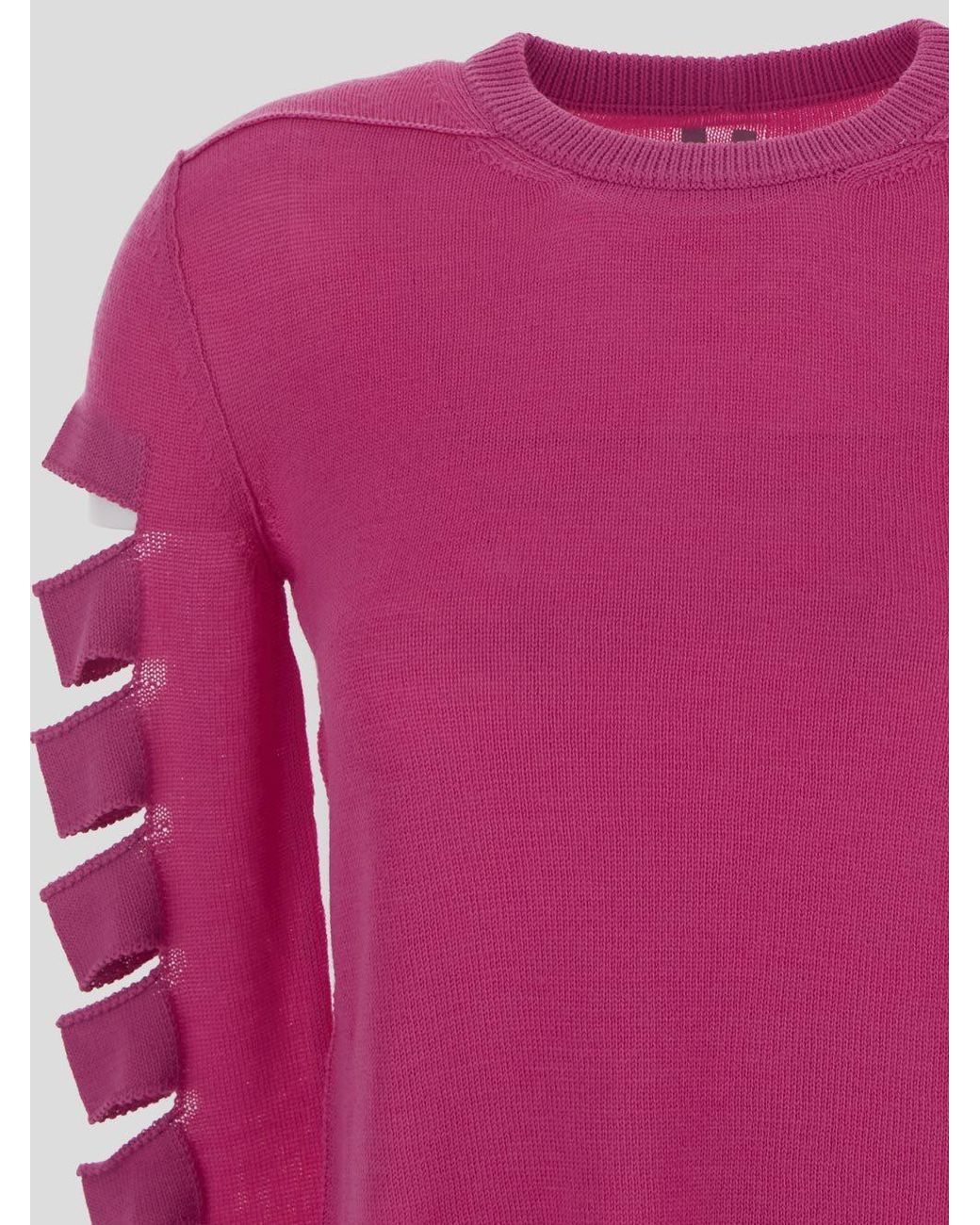 Rick Owens Pink Spartan Biker Knitted Jumper