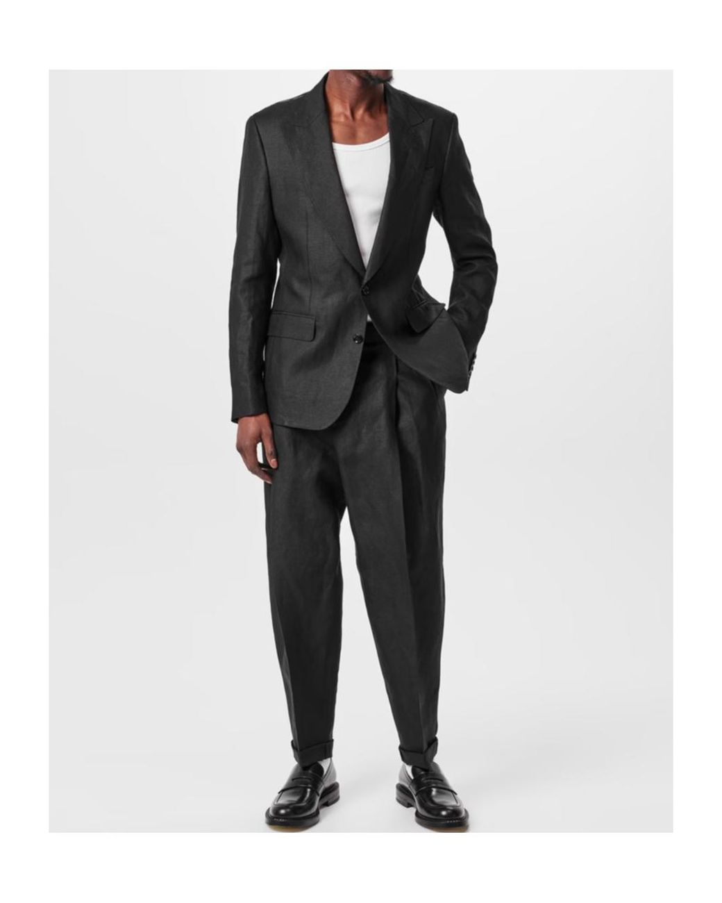 Dolce & Gabbana Black Single-Breasted Long Sleeve Suit Jacket for men