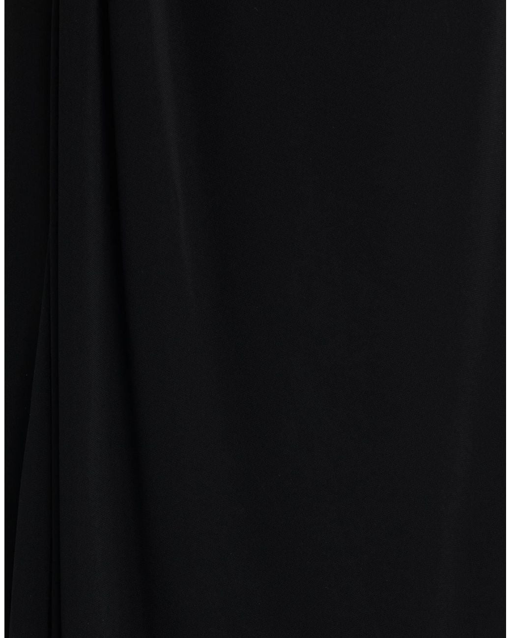 Saint Laurent Black Plain Sleeveless Off-Shoulder Dress