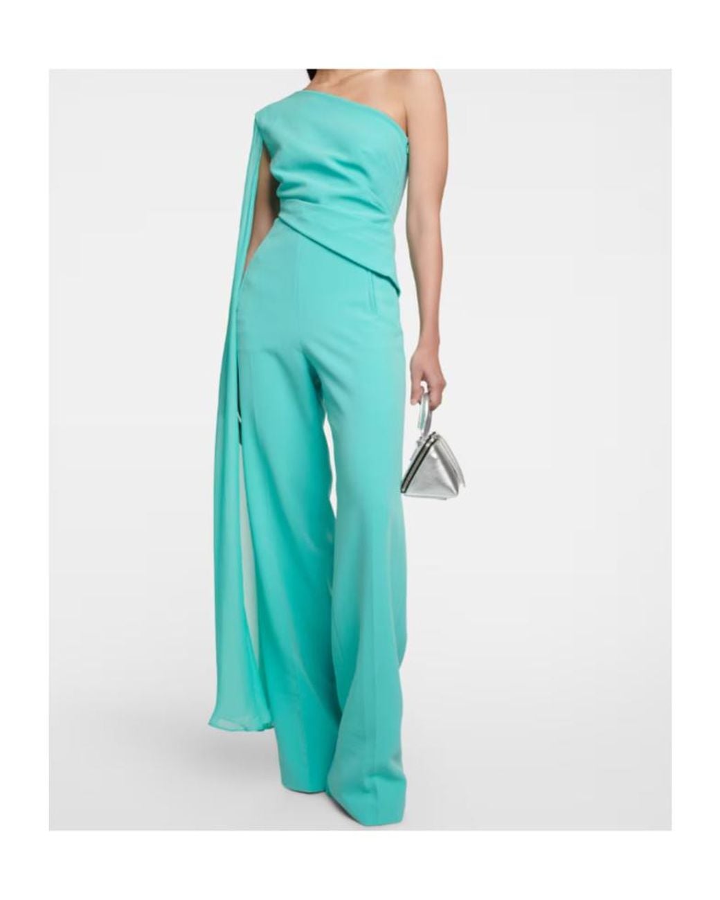 Roland Mouret Green Asymmetrical Jumpsuit