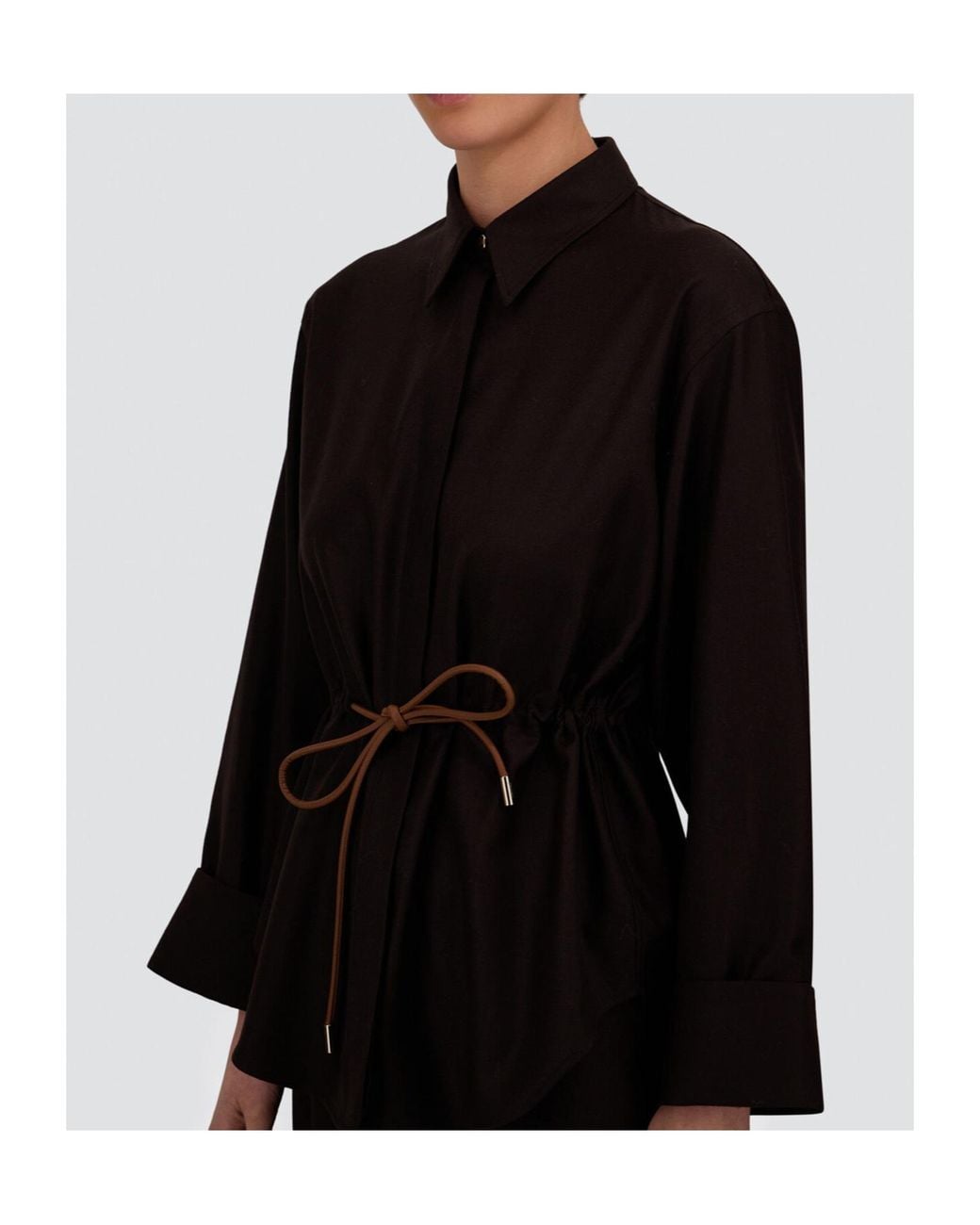 Herno Black Wool And Silk Shirt