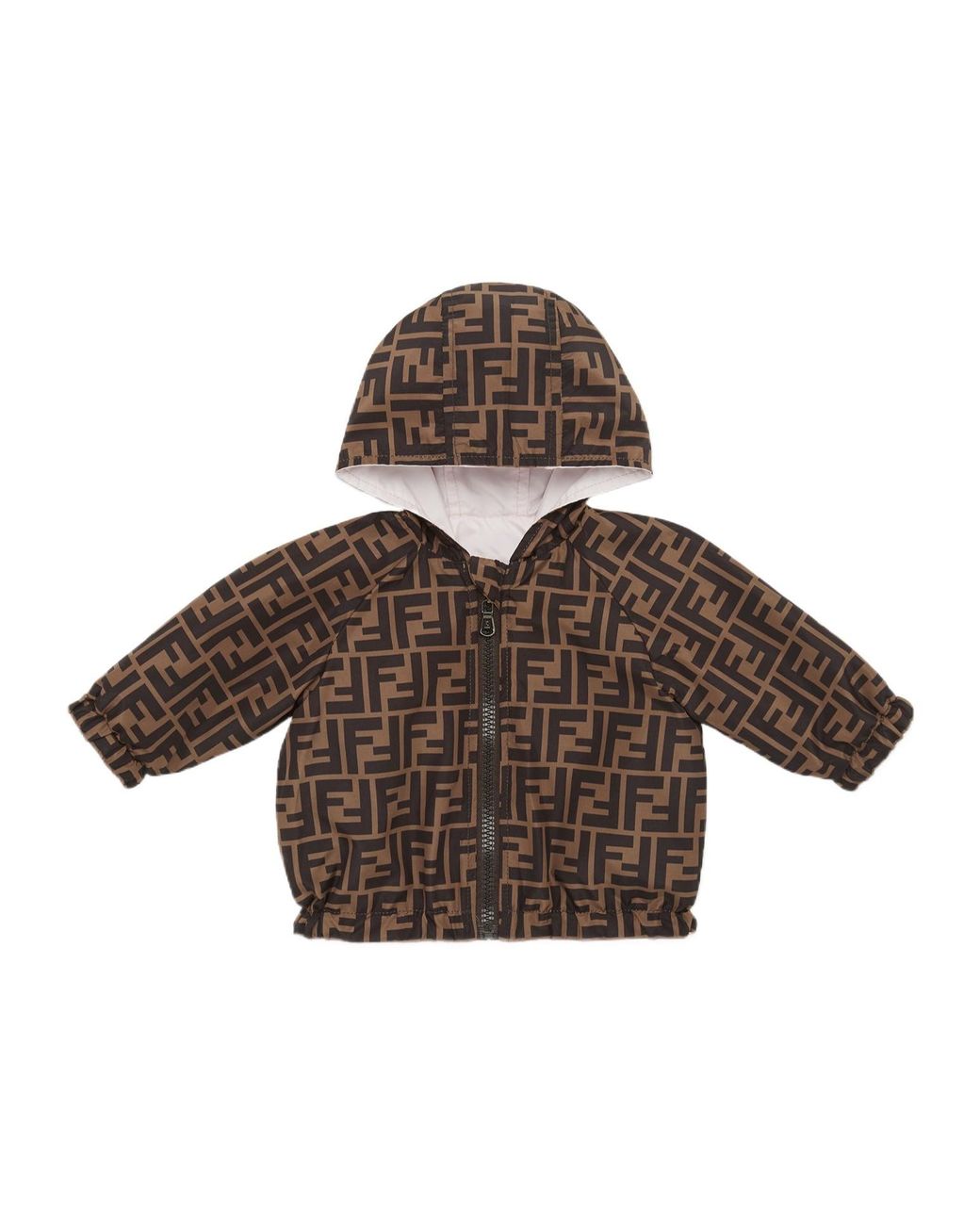 Fendi Pink Nylon Reversible Baby Windbreaker Jacket
