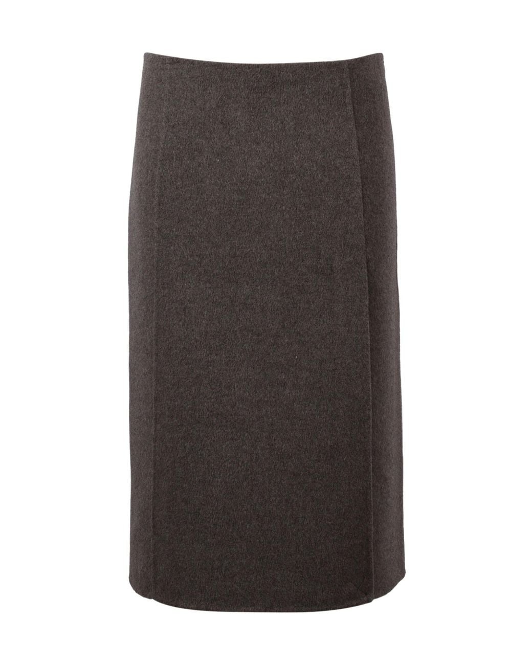 P.A.R.O.S.H. Brown Zipped Midi Skirt
