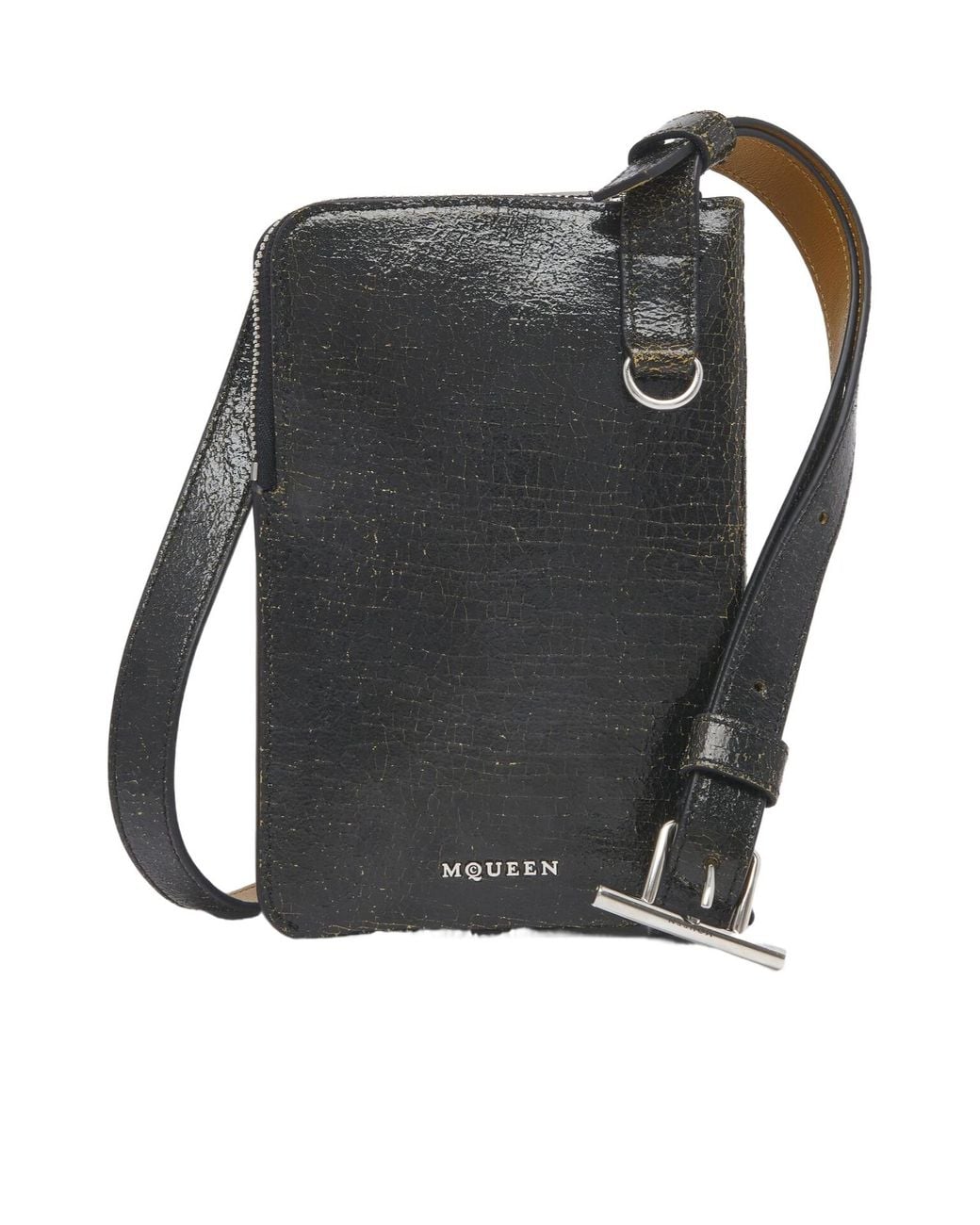McQueen Gray T-Bar Sling Phone Holder for men