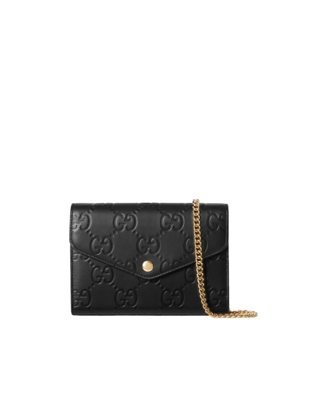 Gucci White Gg Chain Wallet