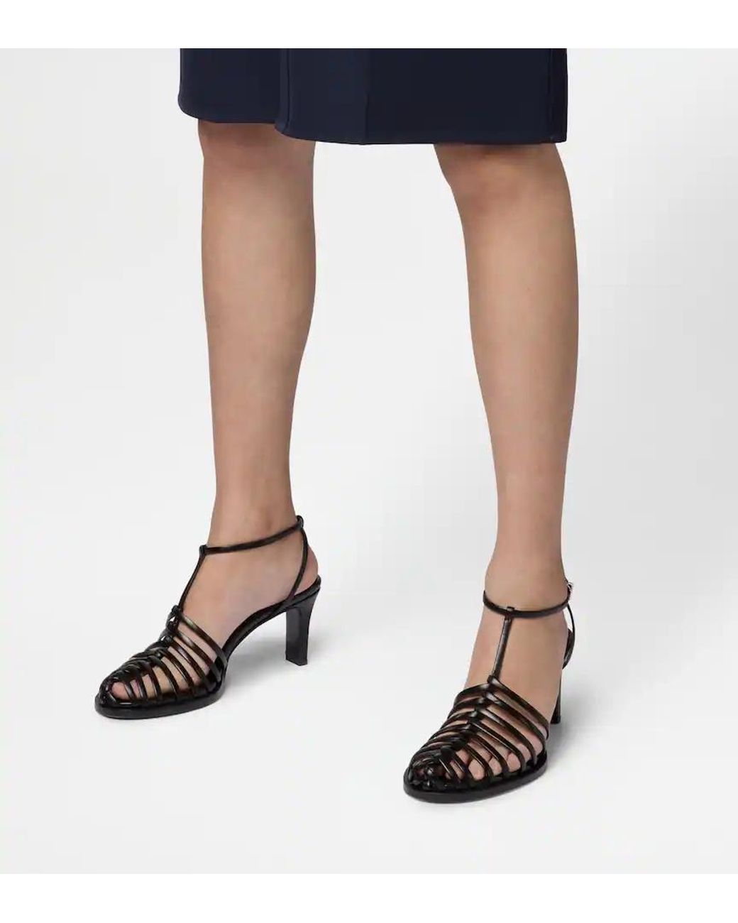 Tod's Black 75Mm Leather Sandals