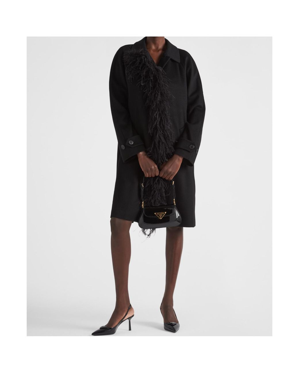 Prada Black Single-Breasted Coats