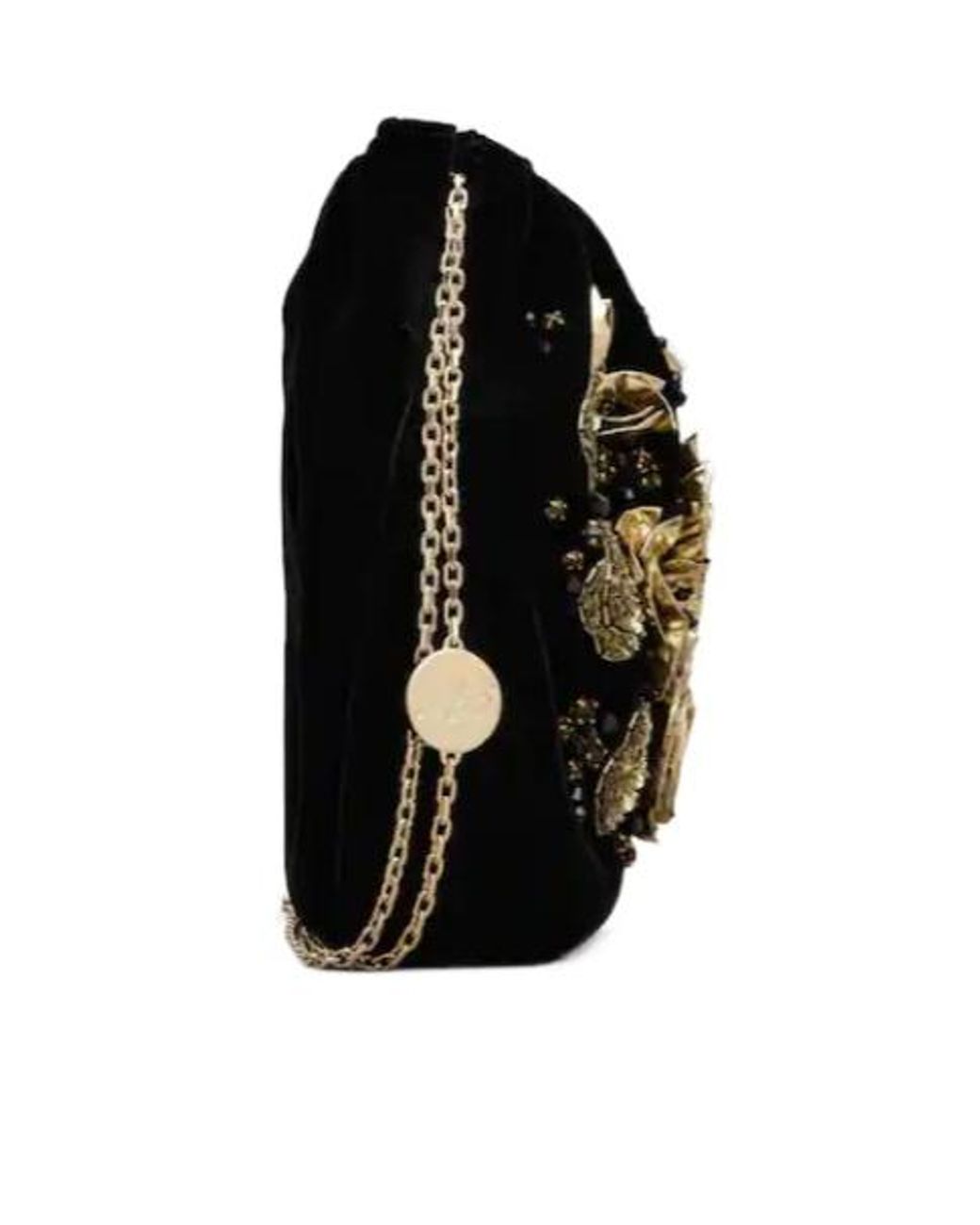 Roger Vivier Black Rose Pilgrim Mini Bag