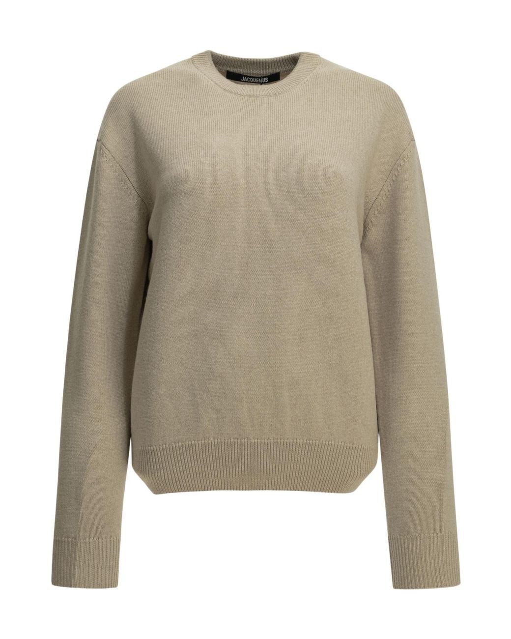 Jacquemus Natural La Maille Moulin Crewneck Knitted Jumper