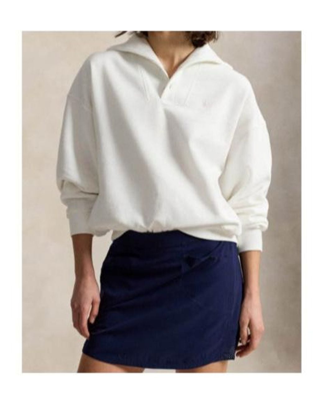 Polo Ralph Lauren White Wimbledon Embroidered Sweater