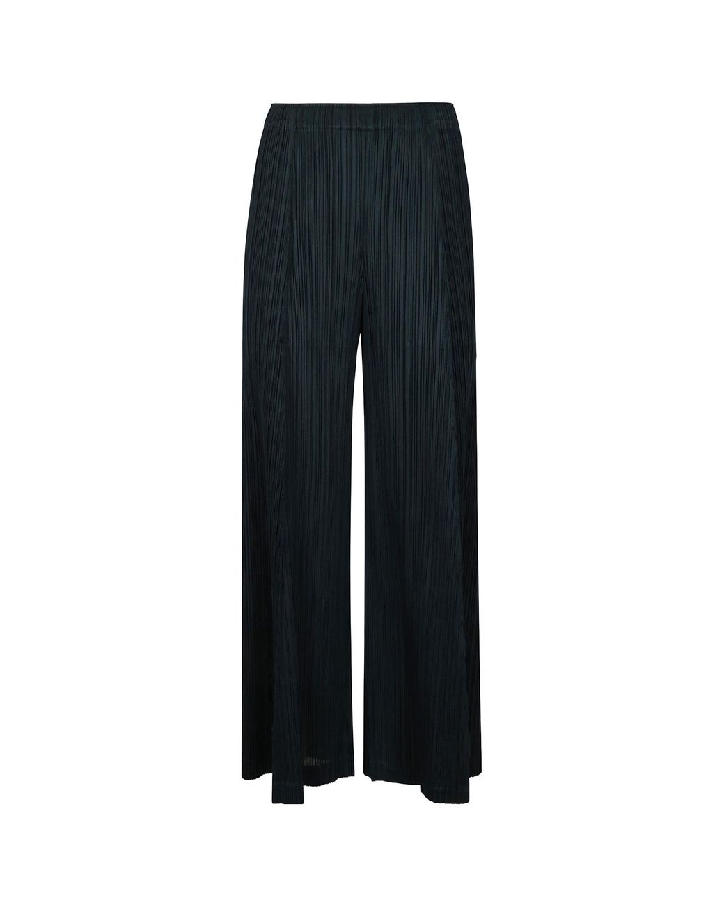 Pleats Please Issey Miyake Black Pleated Trousers