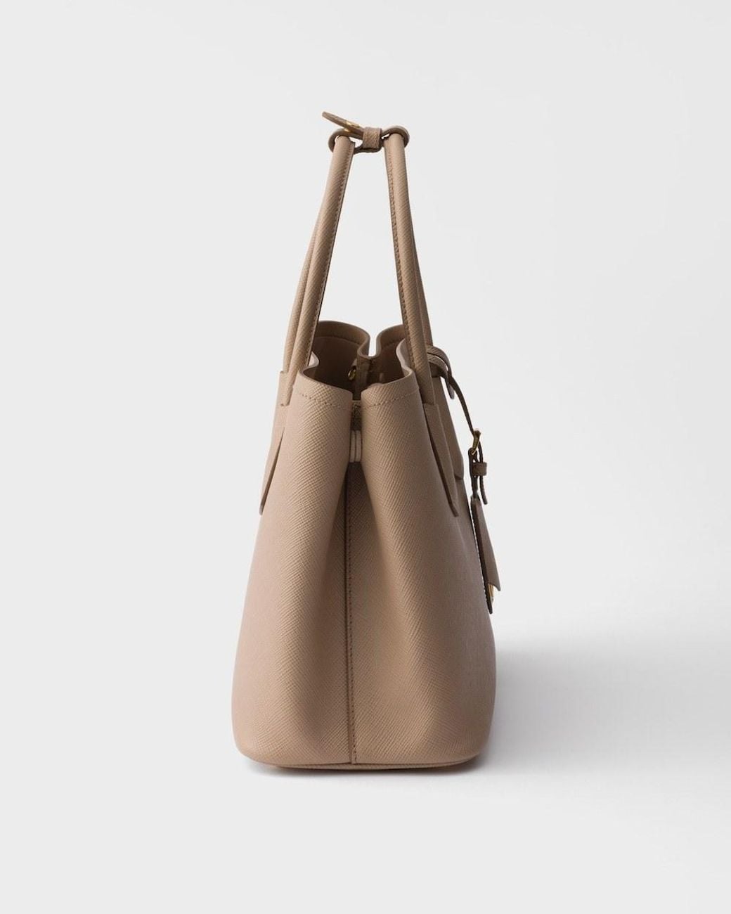 Prada Brown Double Medium Saffiano Leather Bag