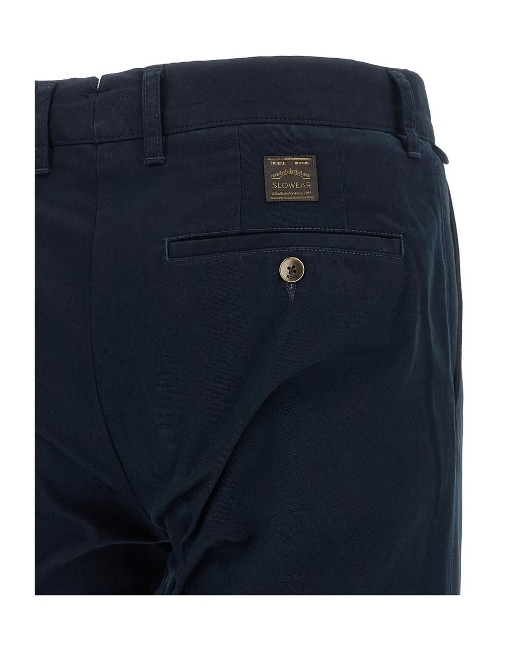 Incotex Blue Straight-Leg Cotton-Canvas Trousers for men