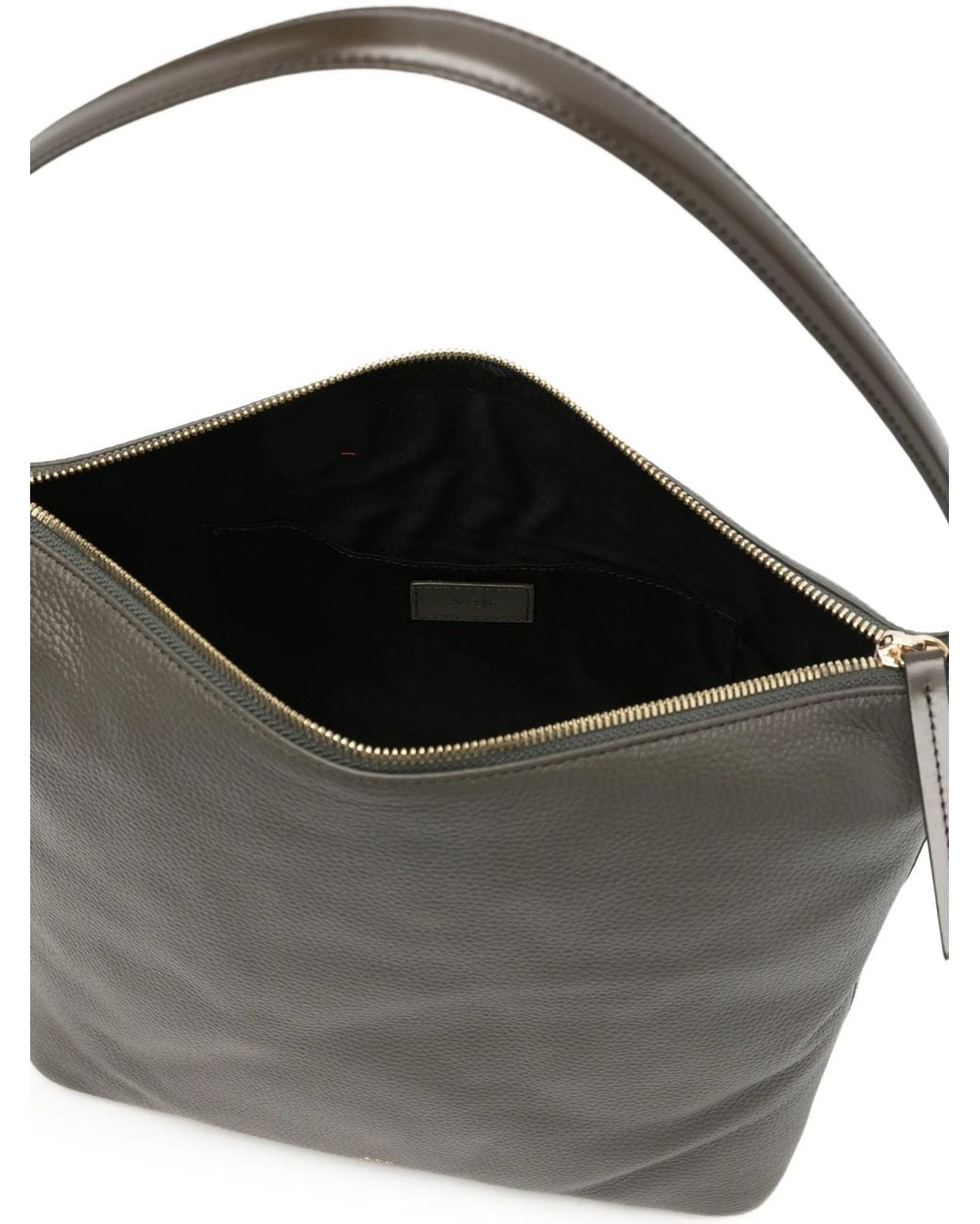 A.P.C. Black Vera Grained Leather Shoulder Bag