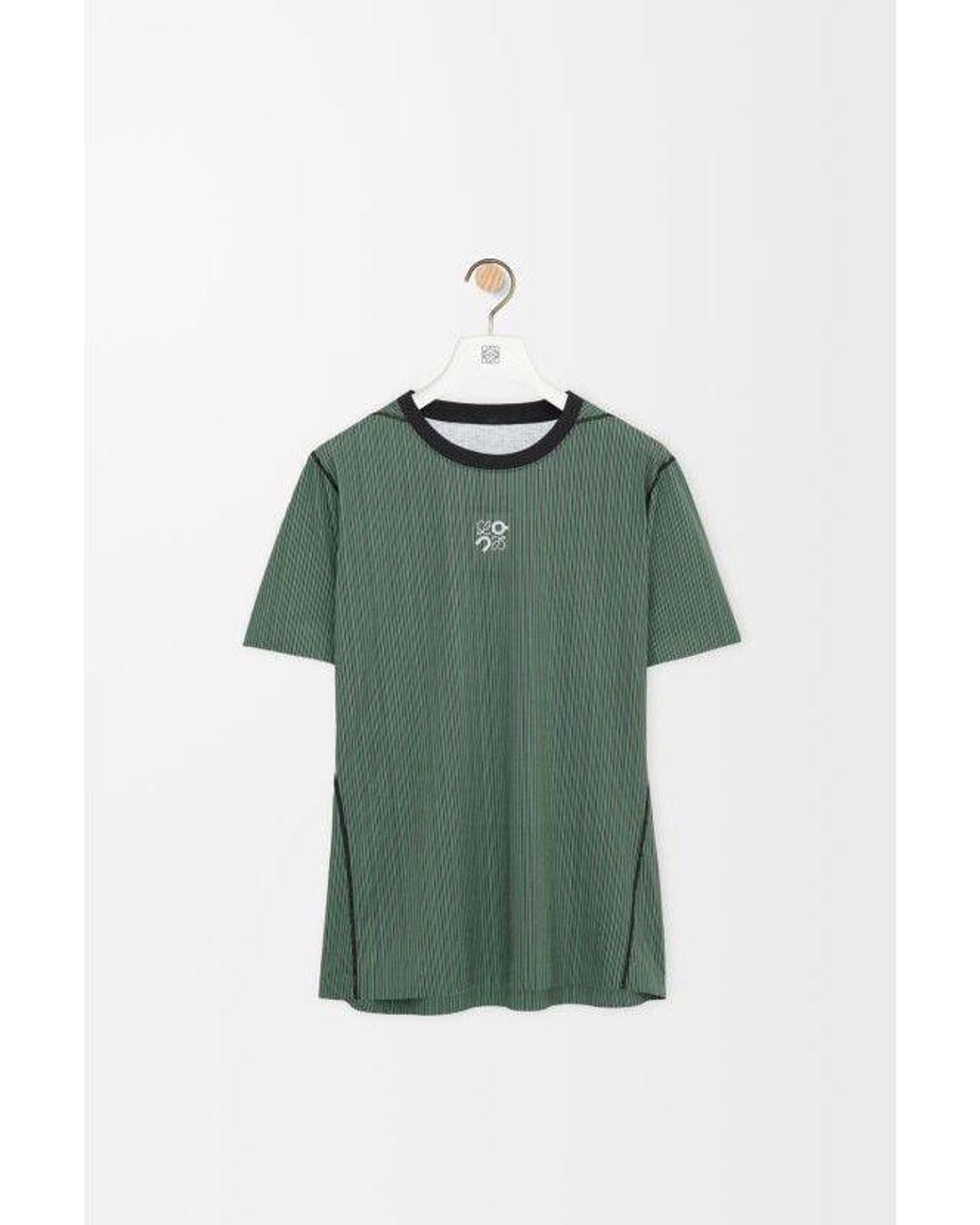 Loewe Green X On Active Woven T-Shirt for men