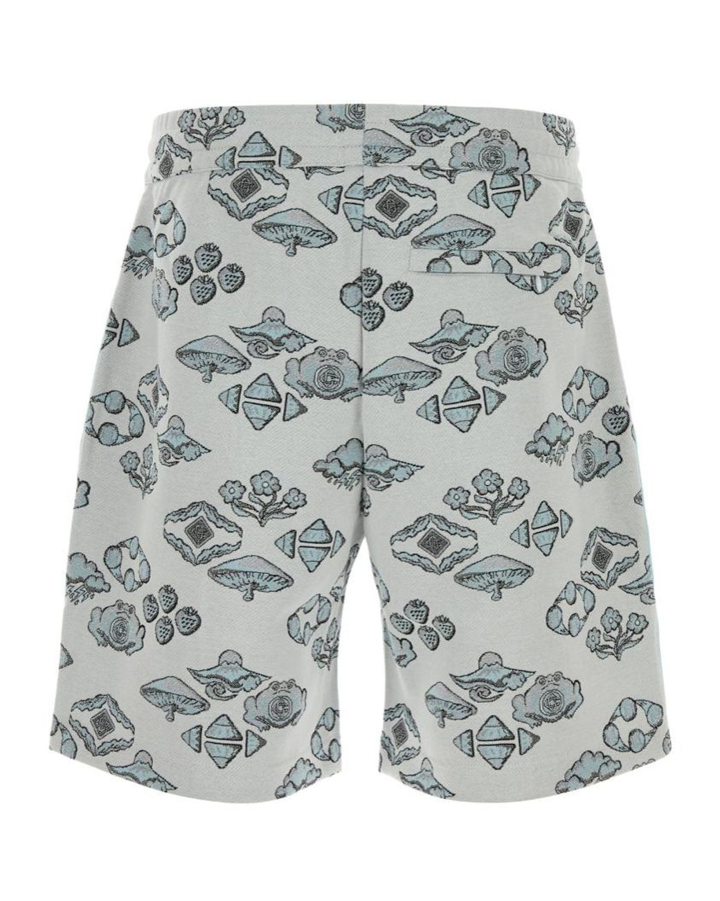Casablanca Gray Embroidered Jacquard Bermuda Shorts for men