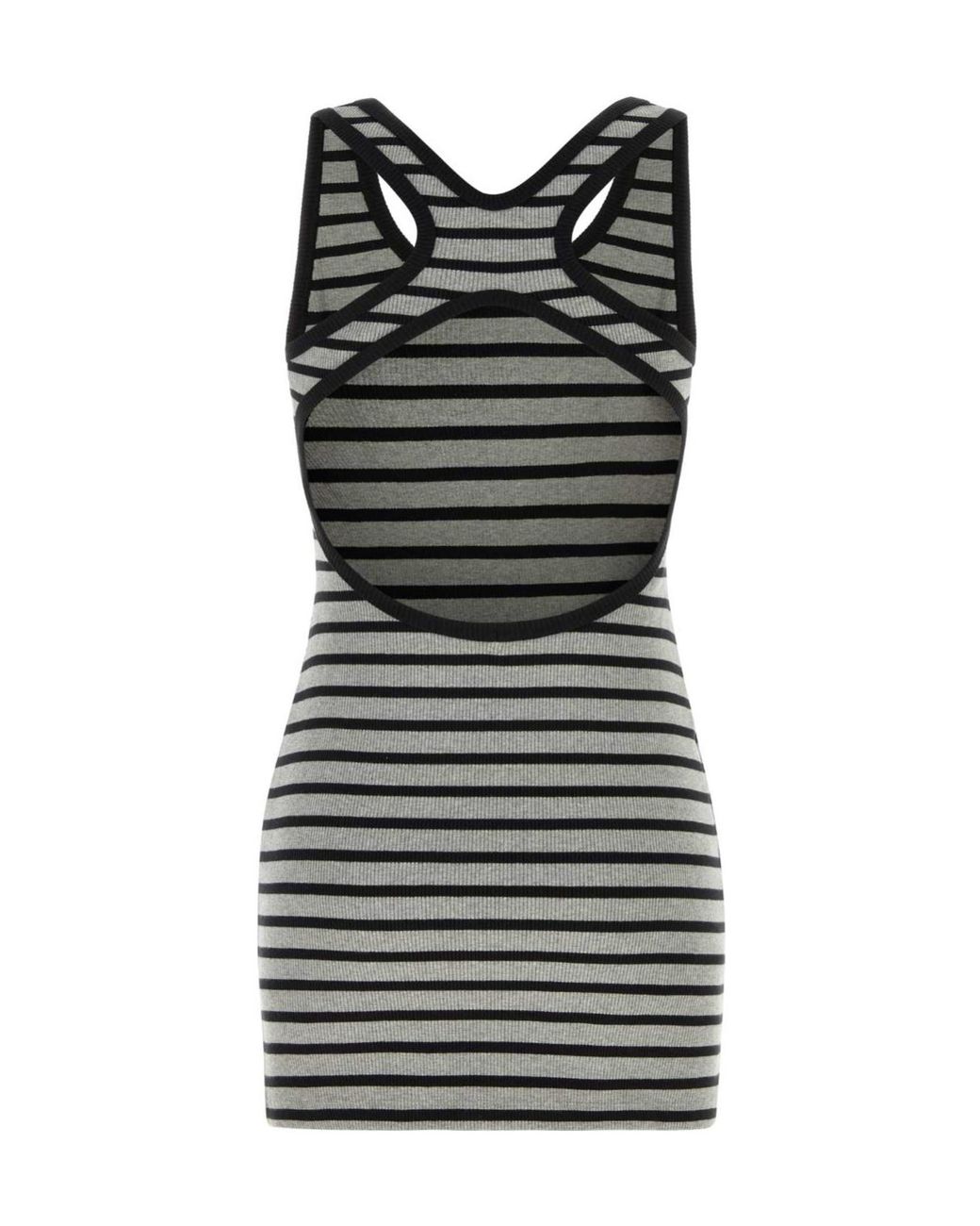 Miu Miu Black Striped Sleeveless Dress