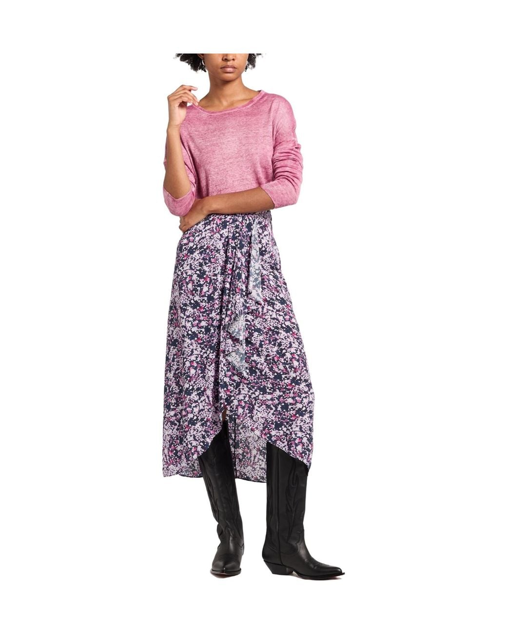 Isabel Marant Purple Ruffled Skirt